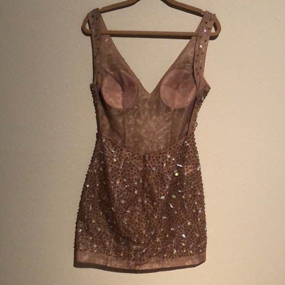 Beaded Cocktail Minidress - Picture 2 of 4